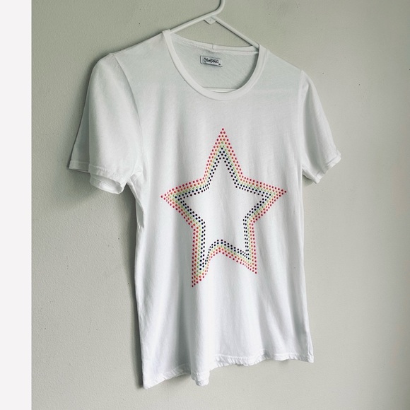 Lauren Moshi White Star Graphic Tee - Picture 3 of 5